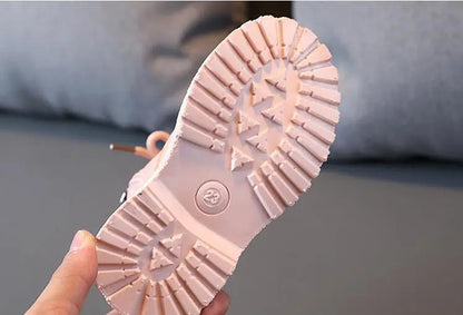 Autumn/Winter Plush Kids Boots: Fashionable & Warm