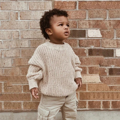 Baby Loose Knitted Sweater - Autumn/Winter Round Neck Pullover