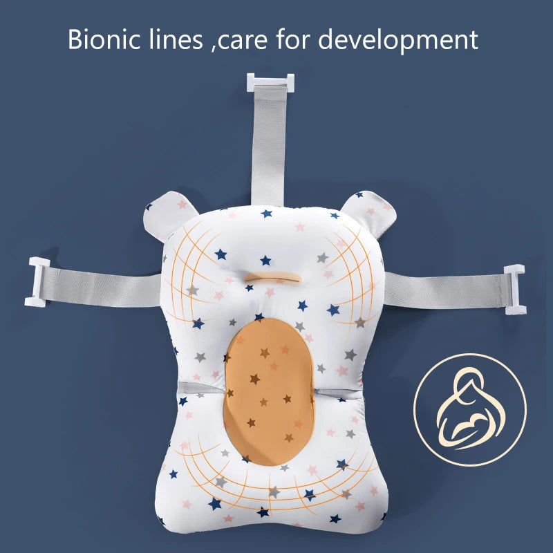 Foldable Baby Bath Support Mat: Infant Comfort Essential