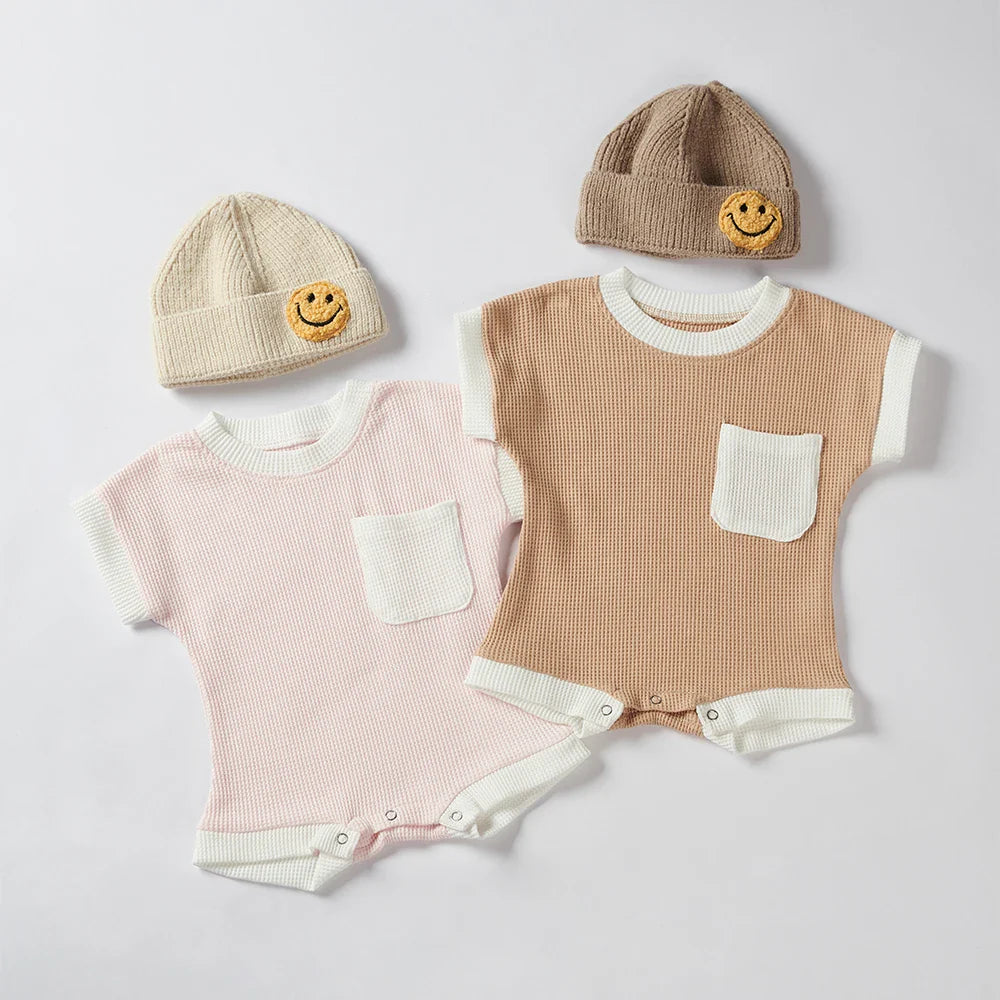 Summer Newborn Cotton Romper: Short Sleeve Fashion Baby Clothes