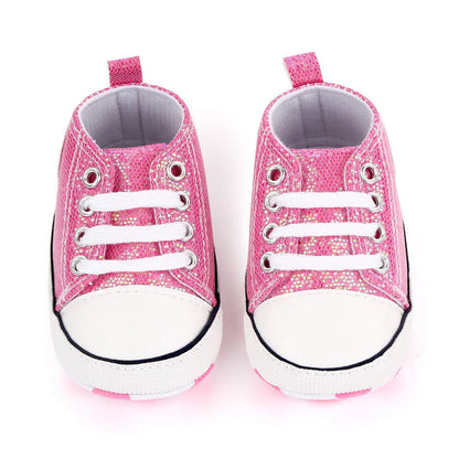 Baby Sequined Canvas Shoes - Stylish Casual First Walking Shoes