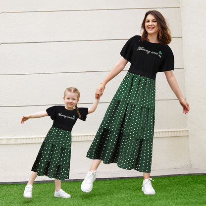 Fashion Mother Daughter Matching Outfits Letter Printed