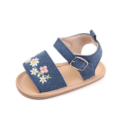 Embroidered Flower Baby Girl Summer Sandals