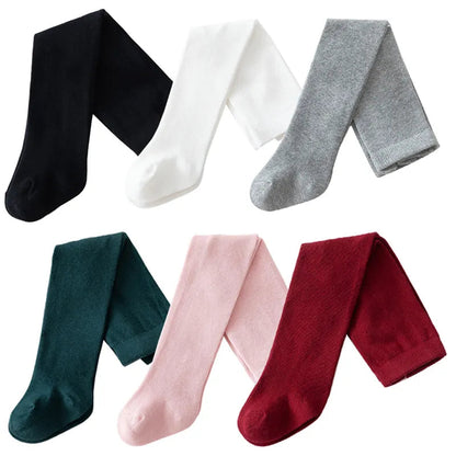 Baby Girls Slim Fit Pantyhose - Stylish Elastic Waist Stockings