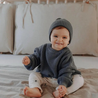 Knitted Loose Sweater for Baby in Autumn/Winter