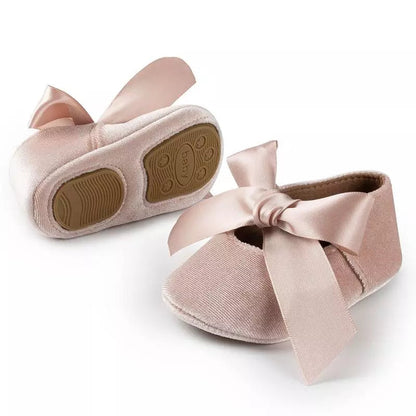 Butterfly-knot Princess Shoes - Soft-sole Infant First Walkers
