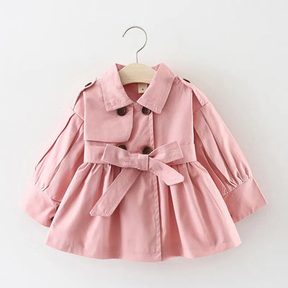 Cotton Trench Coat: Stylish Baby Girl Outerwear
