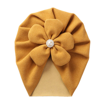 Pearl Turban Baby Hat: Elegant Headwear for Newborns