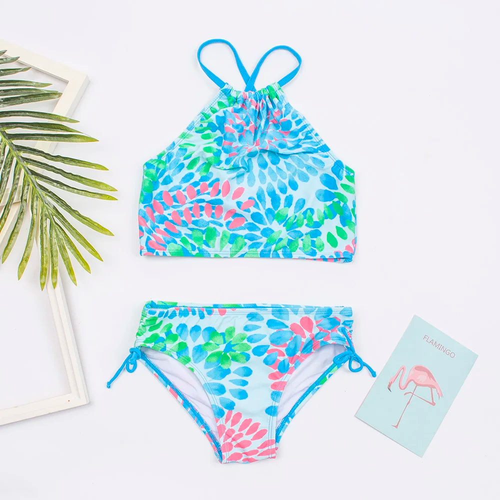 Colorful Kids Bikini Set - Summer Swimwear