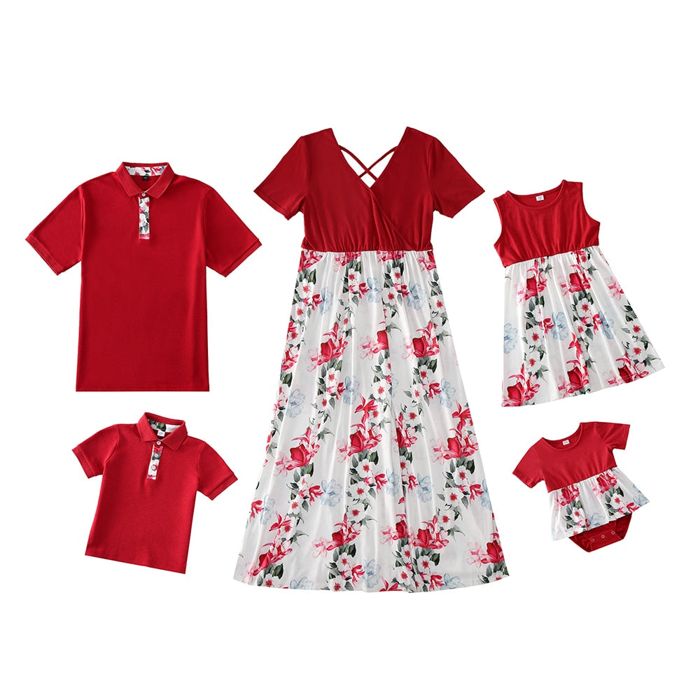 Family Matching Outfits Parent-child Clothes