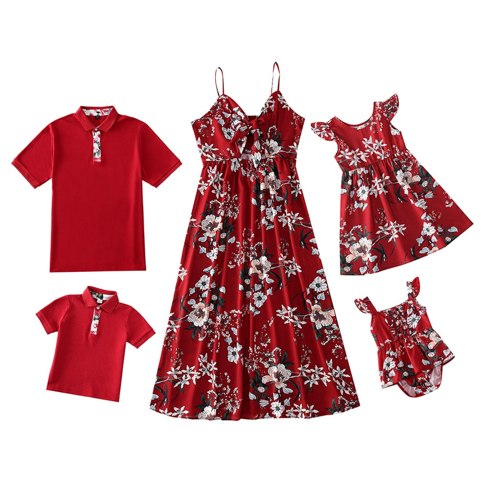 Family Matching Outfits Parent-child Clothes