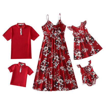 Family Matching Outfits Parent-child Clothes