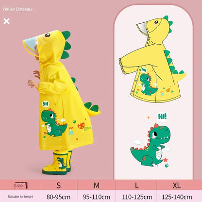 Cartoon Raincoat with Storage Bag