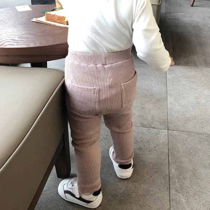 Vertical Stripes Cotton Pants - Stylish Leggings for Kids