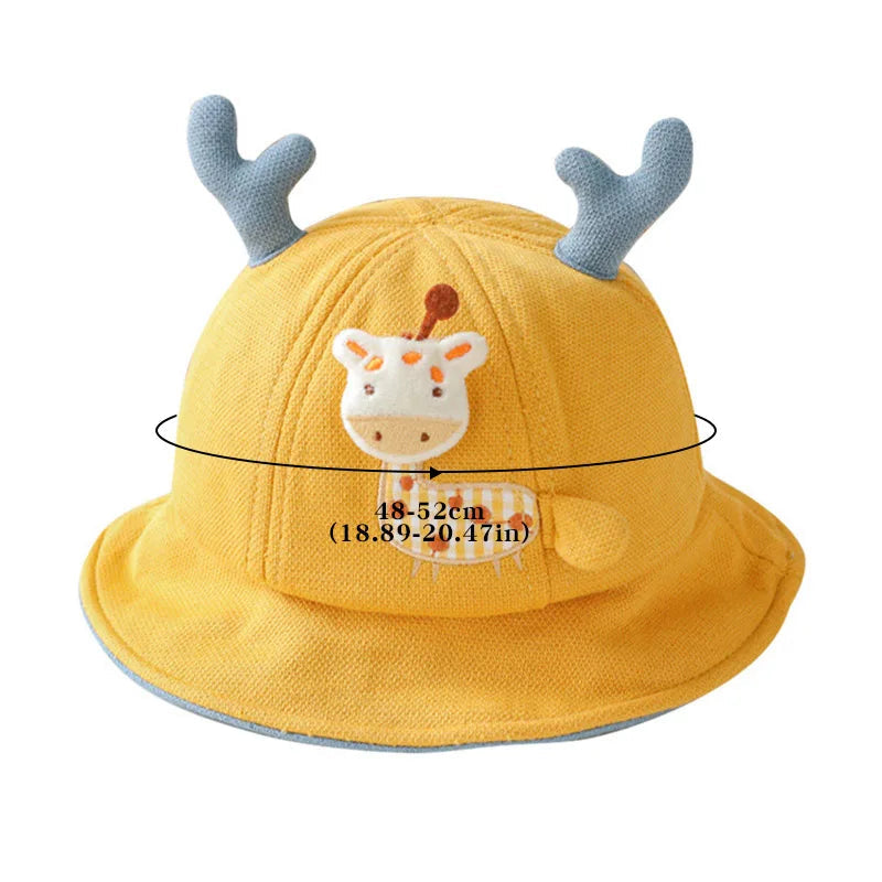 Cute Cartoon Animal Baby Bucket Hat: With Ears, Suitable for Baby