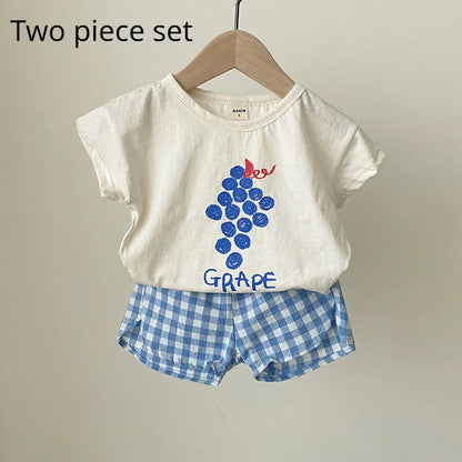 Cotton Sleeveless Baby Pajama Sets: Cartoon Homewear for Summer