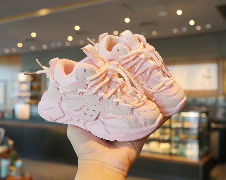 Kids Plush Sneakers: Waterproof and Comfortable Sports Shoes