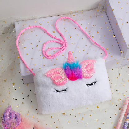 Plush Unicorn Shoulder Bag
