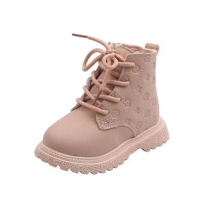 Autumn/Winter Plush Kids Boots: Fashionable & Warm
