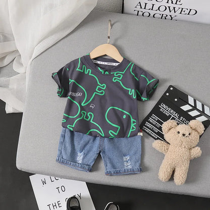 Summer Dinosaur Tracksuit for Boys
