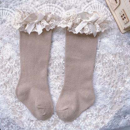 Knee High Lace  Ruffle Long Sock