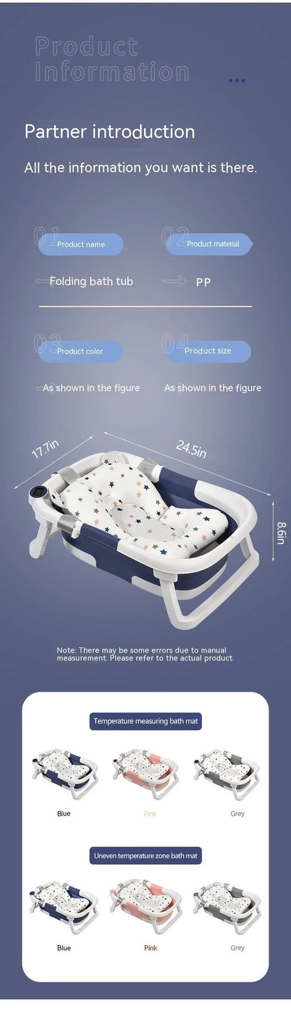 Real-time Temperature Silicone Baby Bath Tub