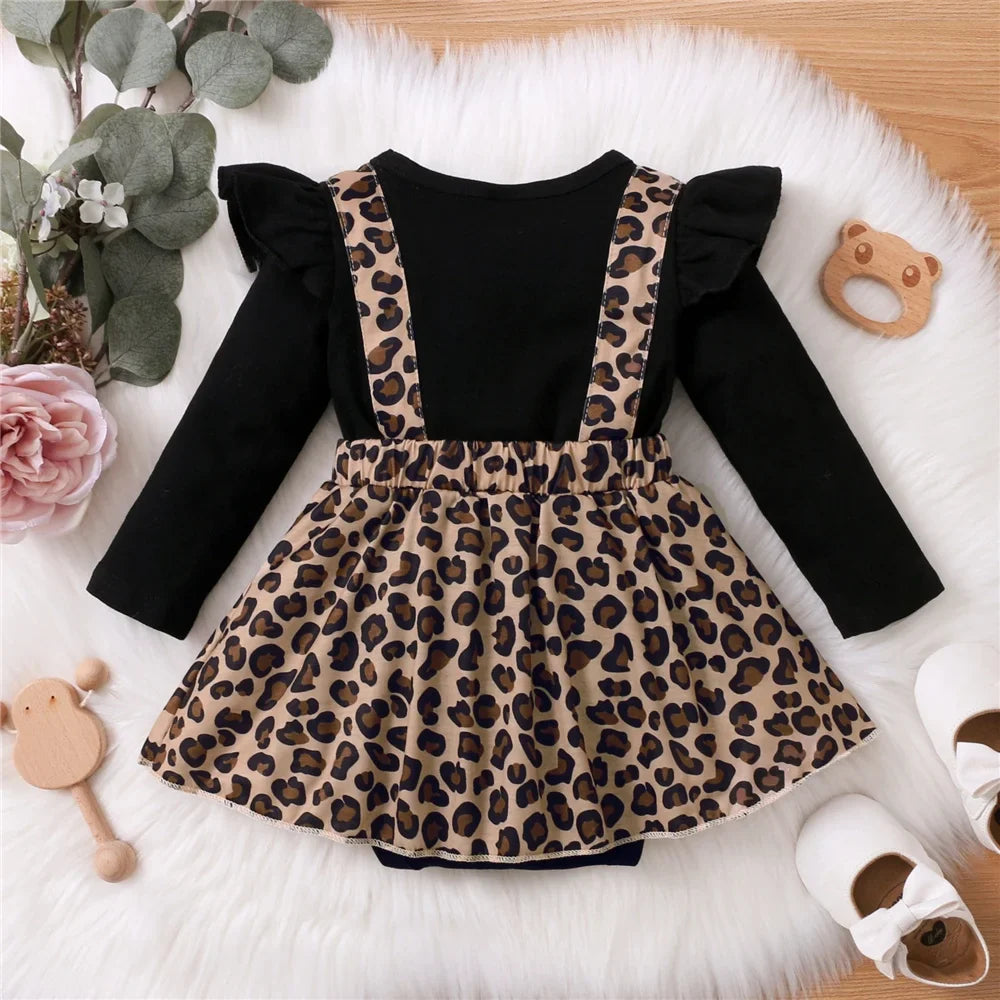 Leopard Print Romper Dress - Baby Girl (0-18 Months)
