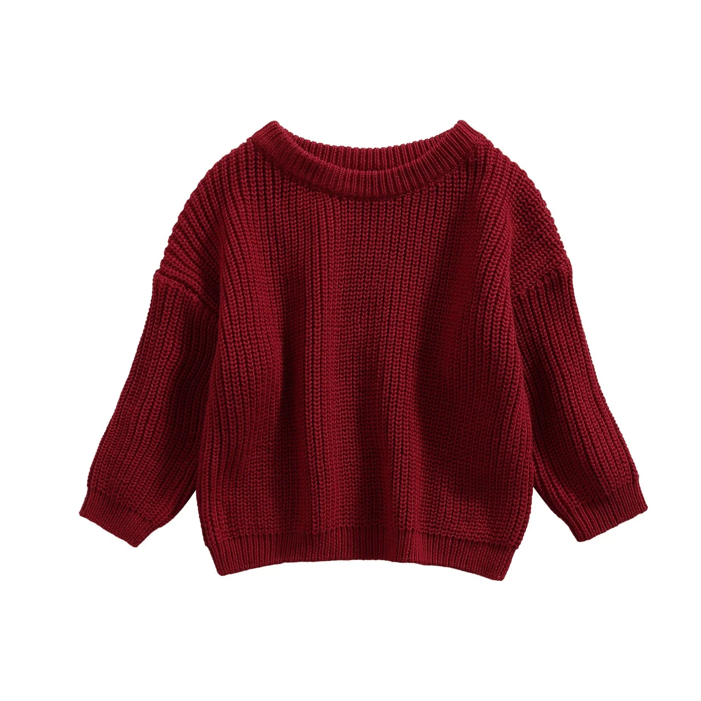 Autumn Long-Sleeved Knitted Sweater for Babies