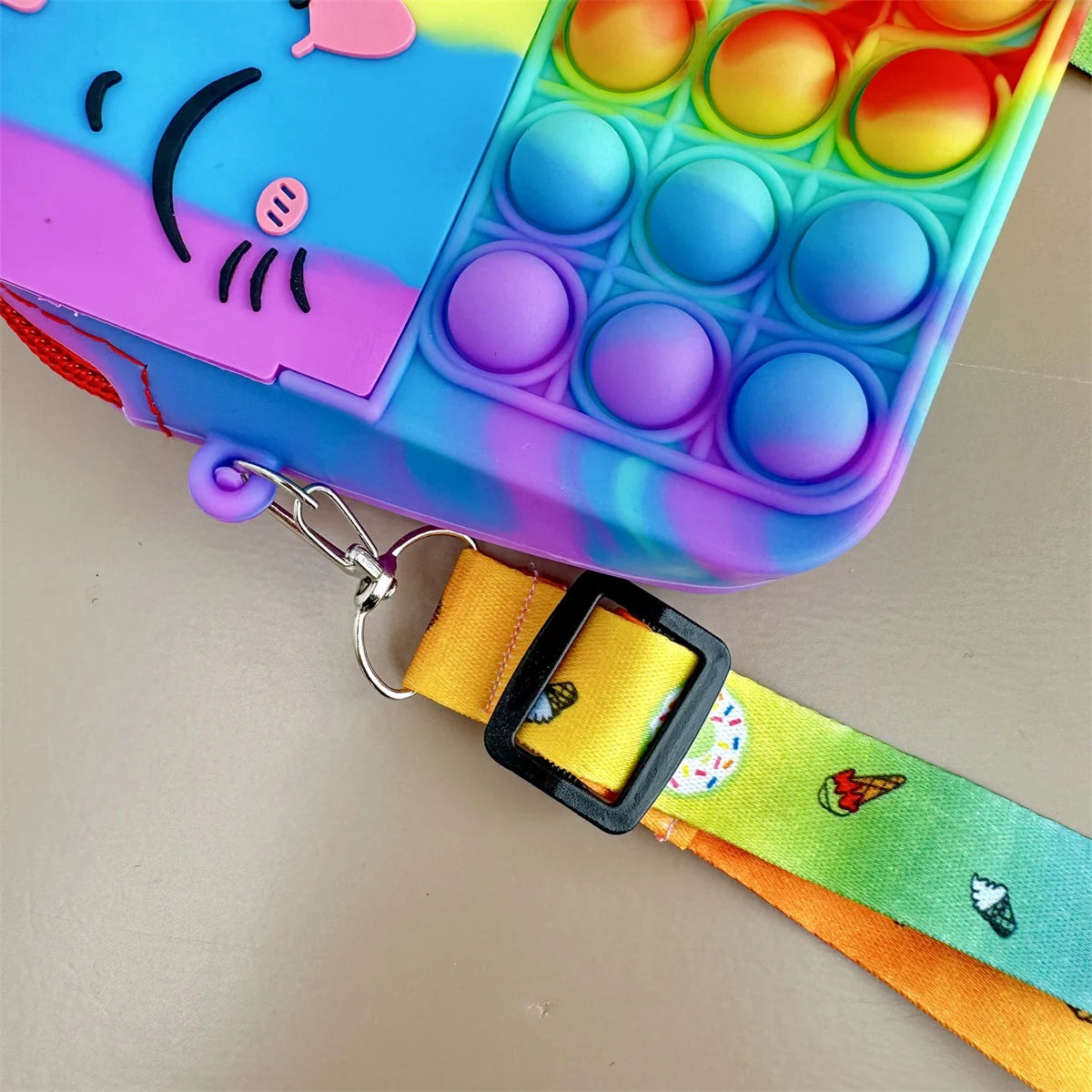 Girls Cute Cat Messenger Bag: Stylish & Educational