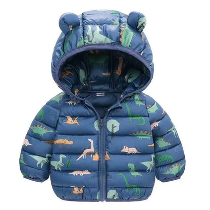 Baby Cartoon Bear Zipper Jackets: Autumn/Winter Hooded Coats