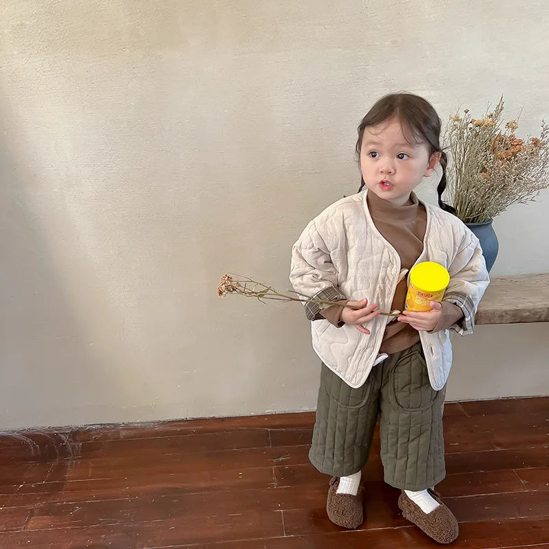 Elastic Waist Cotton Harem Pants - Kid's Spring/Autumn Trousers