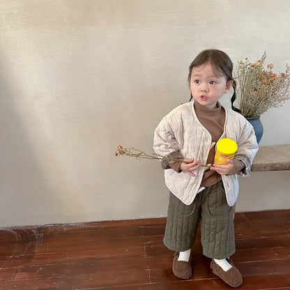 Elastic Waist Cotton Harem Pants - Kid's Spring/Autumn Trousers