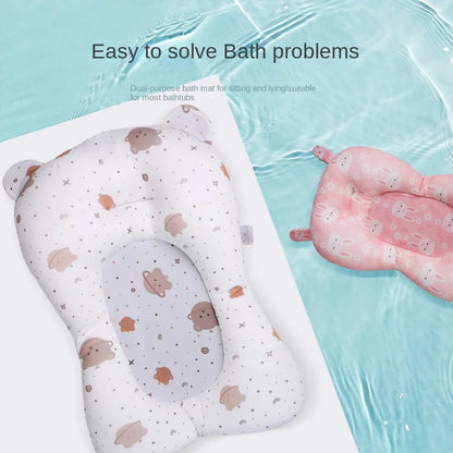 Cartoon Baby Bath Pad - Non-Slip, Foldable, Comfortable