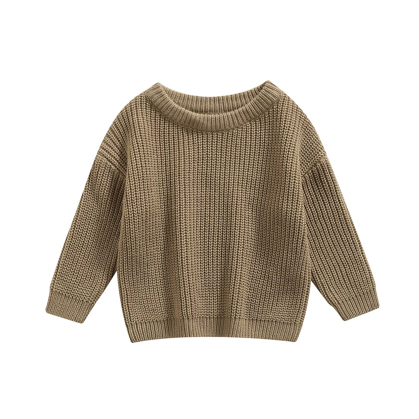 Autumn Long-Sleeved Knitted Sweater for Babies