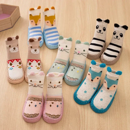 Cute Cartoon Animal Floor Socks: Winter Anti-Slip Sole for BaBy