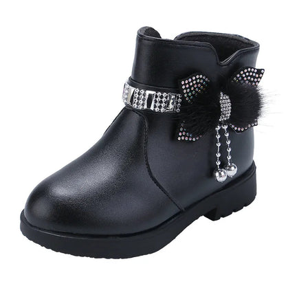 Cozy Mid-Length Leather Boots for Stylish Kids