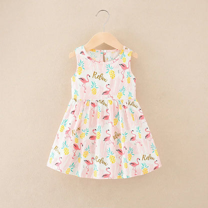 Cotton Sleeveless Flower Dress: Summer Princess Party Outfit