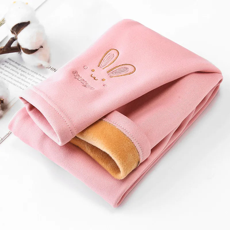 Cute Rabbit Leggings - Warm & Cozy for Girls (Autumn/Winter)