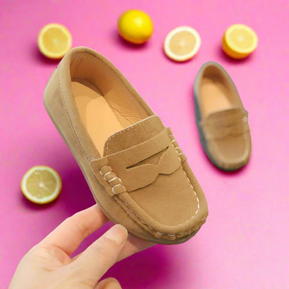 Stylish Solid Color Leather Shoes for Boys