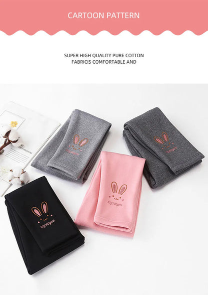 Cute Rabbit Leggings - Warm & Cozy for Girls (Autumn/Winter)