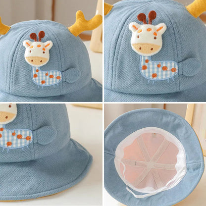 Cute Cartoon Animal Baby Bucket Hat: With Ears, Suitable for Baby