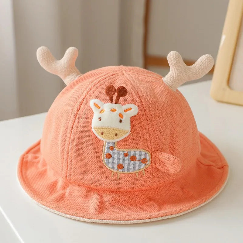 Cute Cartoon Animal Baby Bucket Hat: With Ears, Suitable for Baby