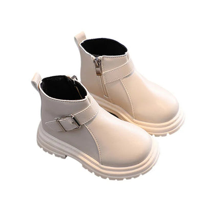 Autumn Winter Children's Snow Boots: Warm and Casual Leather Boots