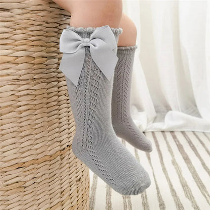 Kids Knee High Socks with Bow (Newborn-7 Years)