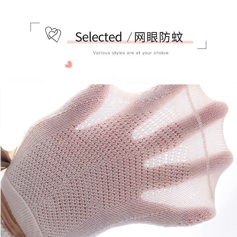 Set Socks Of  Mesh Thin Bow For Girls