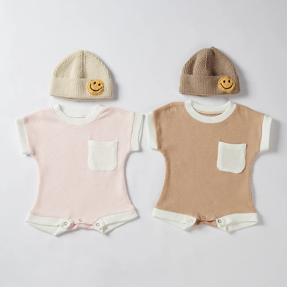 Summer Newborn Cotton Romper: Short Sleeve Fashion Baby Clothes