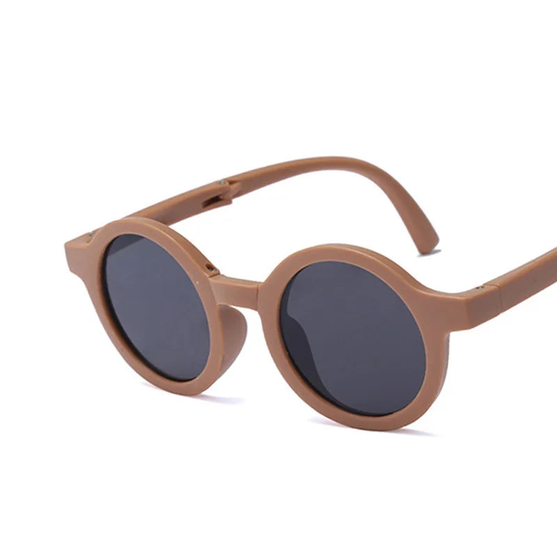 Retro Foldable Round Sunglasses for Baby