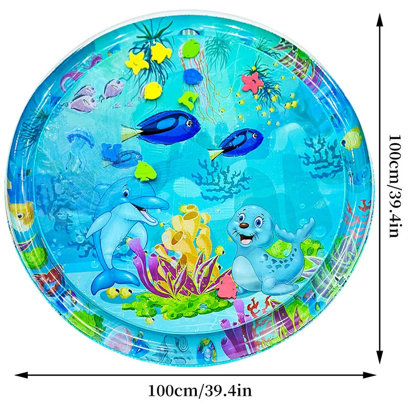 Inflatable Water Mat: Large Dolphin Seal Pattern