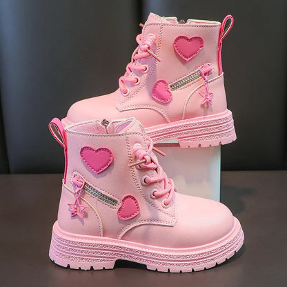 Chic Pink Rubber Boots for Fashionable Little Princesses