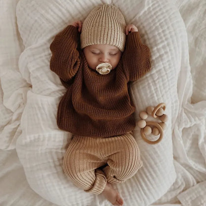 Knitted Loose Sweater for Baby in Autumn/Winter